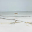 Pendant Cross Christ 2gr / 3.5cm / Abstract Two-tone White Rose Gold &