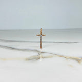 Pendant Cross Christ 2gr / 3.5cm / Abstract Two-tone White Rose Gold &