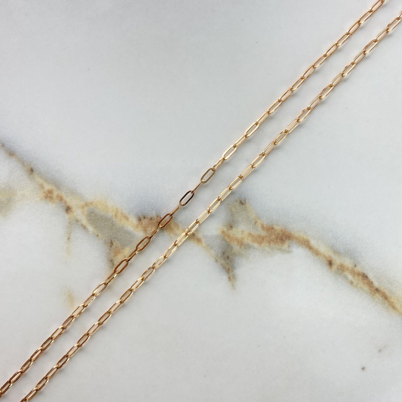 Paperclip Chain 2.4gr / 55cm / 2.45mm Rose Gold +3 &