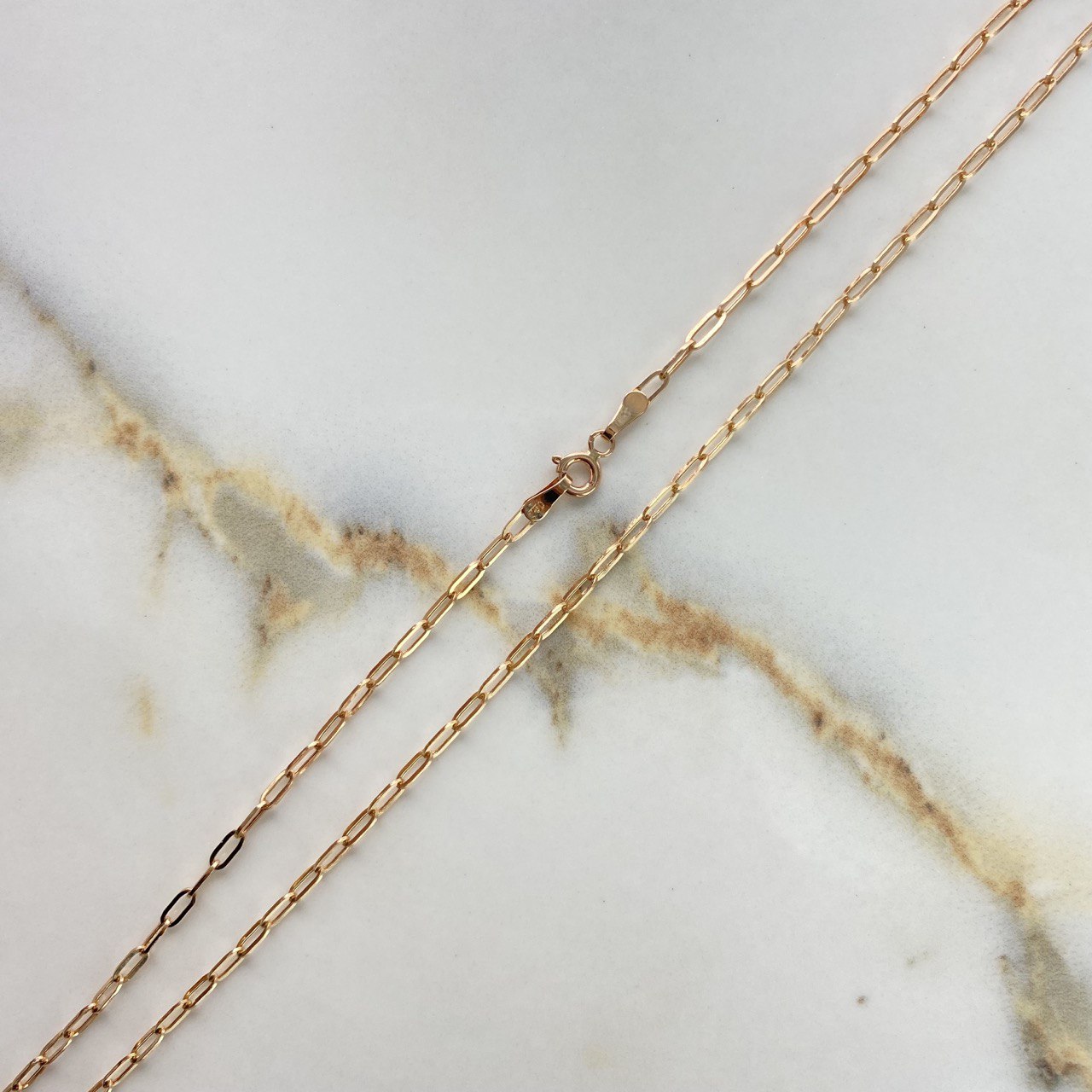Paperclip Chain 2.4gr / 55cm / 2.45mm Rose Gold +3 &