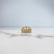 Crown Ring 4.85gr / T5 3/4 / White Zircons Two Yellow and White Golds &