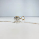 Pendant Heart 6.8gr / 3.2cm / White Zircons Two Yellow White Golds (Offer) &