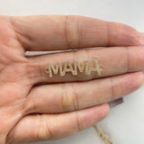 Charm Mama 2gr / 3cm / White Zircons   Yellow Gold &