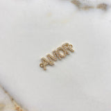 Charm Love 1.8gr / 2.7cm / White Zircons   Yellow Gold &