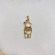 Pendant Honey Bear 1.65gr / 3cm / Colored Zirconia Silhouette Yellow Gold $