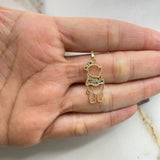 Pendant Honey Bear 1.65gr / 3cm / Colored Zirconia Silhouette Yellow Gold $