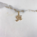Pendant Faith 1.85gr / 2.2cm / White Zircons   Two Yellow and White Golds &