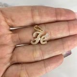 Pendant Faith 1.85gr / 2.2cm / White Zircons   Two Yellow and White Golds &