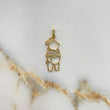 Pendant Honey Bear 1.5gr / 3cm / White Zircons Yellow Gold &