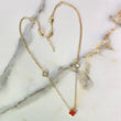 Classic Link Chain Clovers 4.25gr / 45cm / 1.1mm White Mother-of-Pearl Amber Red Yellow Gold +4 $
