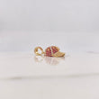 Pendant Cap LA 4.4gr / 2.8cm / White Fuchsia Zircons Three Golds $