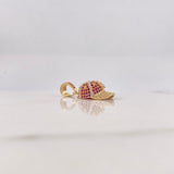 Pendant Cap LA 4.4gr / 2.8cm / White Fuchsia Zircons Three Golds $