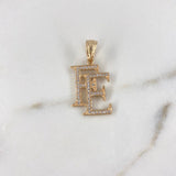 Pendant Faith 2.45gr / 2.7cm / White Zircons Yellow Gold $