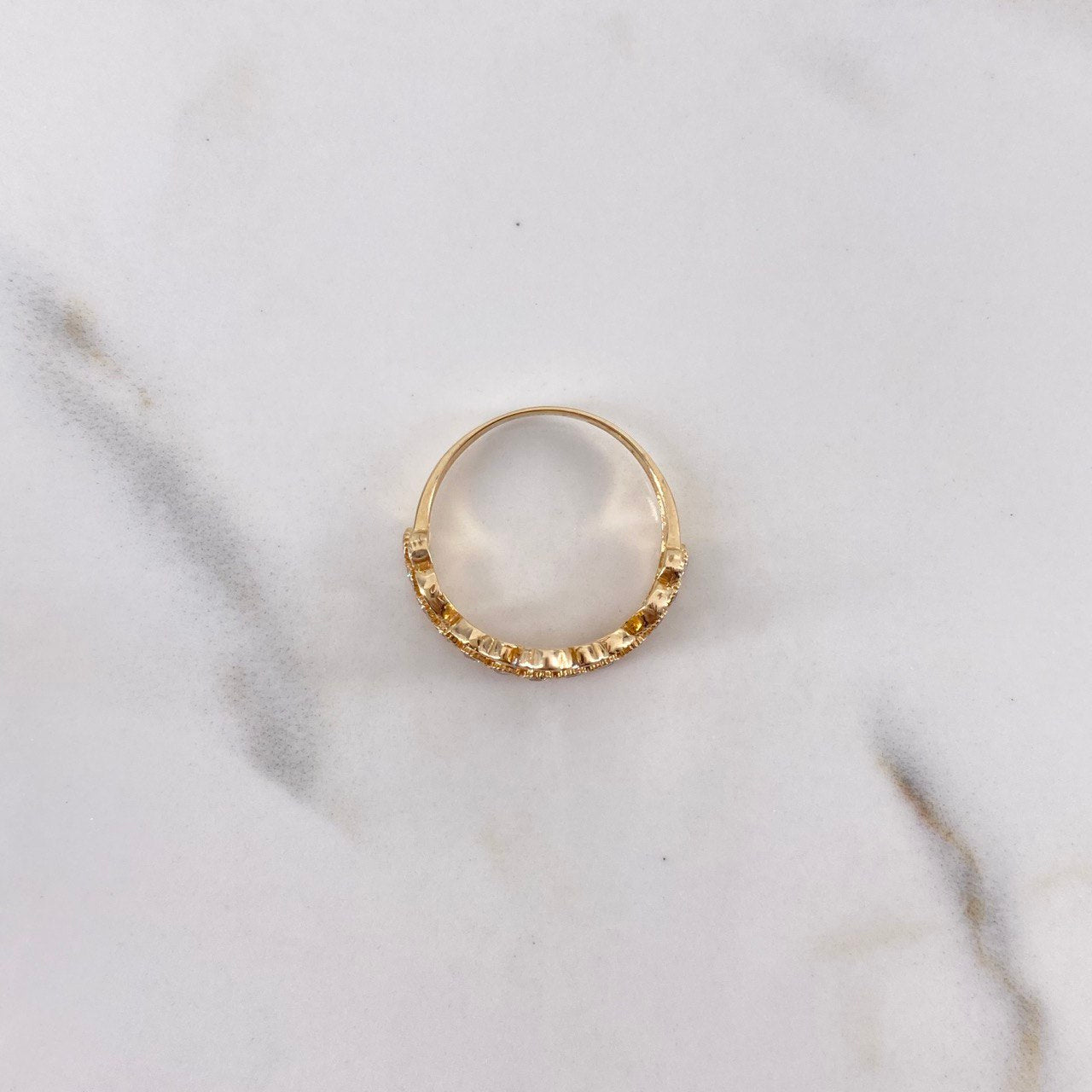 Cross Crown Ring 2.4gr / Size 6 / White Zircons Two-tone Yellow and White Gold $