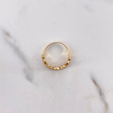 Cross Crown Ring 2.4gr / Size 6 / White Zircons Two-tone Yellow and White Gold $