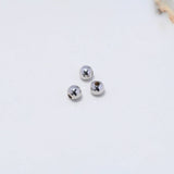 Bead Polished 0.2gr / 6mm White Gold &