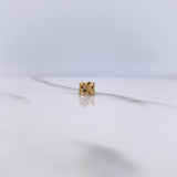 Charm Consecutive Ovals 0.95gr / White Black Zircons Yellow Gold $