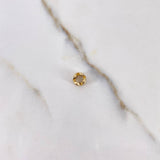 Charm Consecutive Ovals 0.95gr / White Black Zircons Yellow Gold $