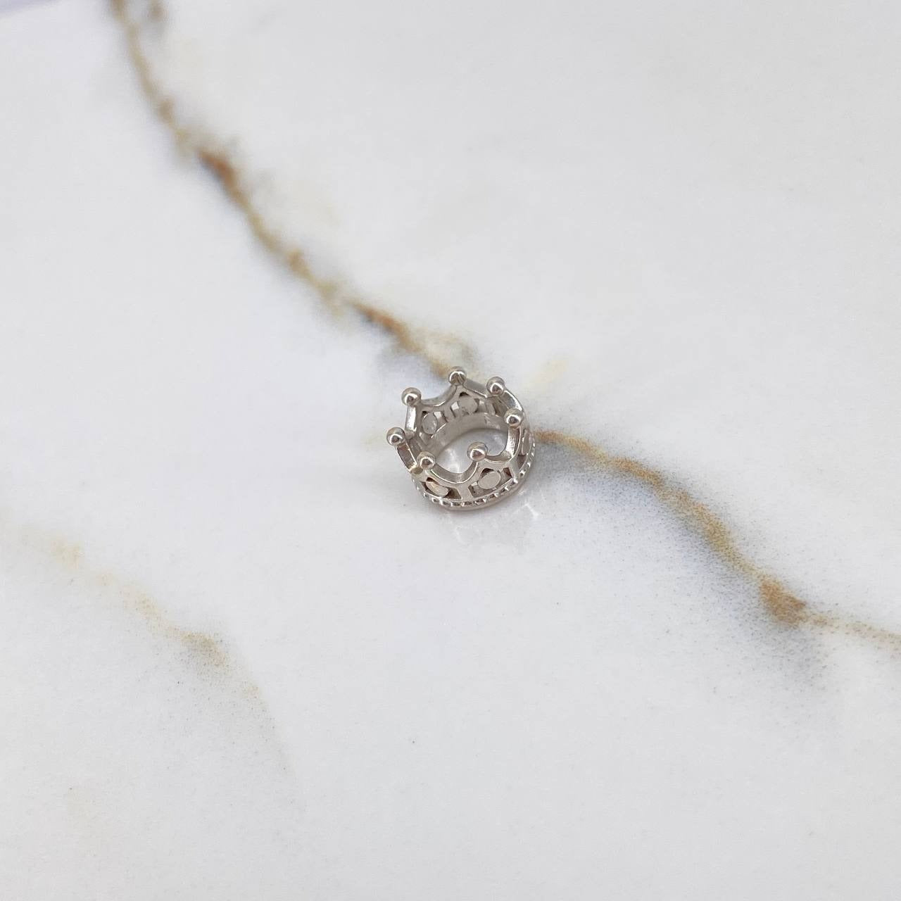 Charm Crown 1.85gr / White Gold $