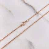 Cadena Militar 3.4gr / 60cm / 0.9mm Oro Rosa +3 $