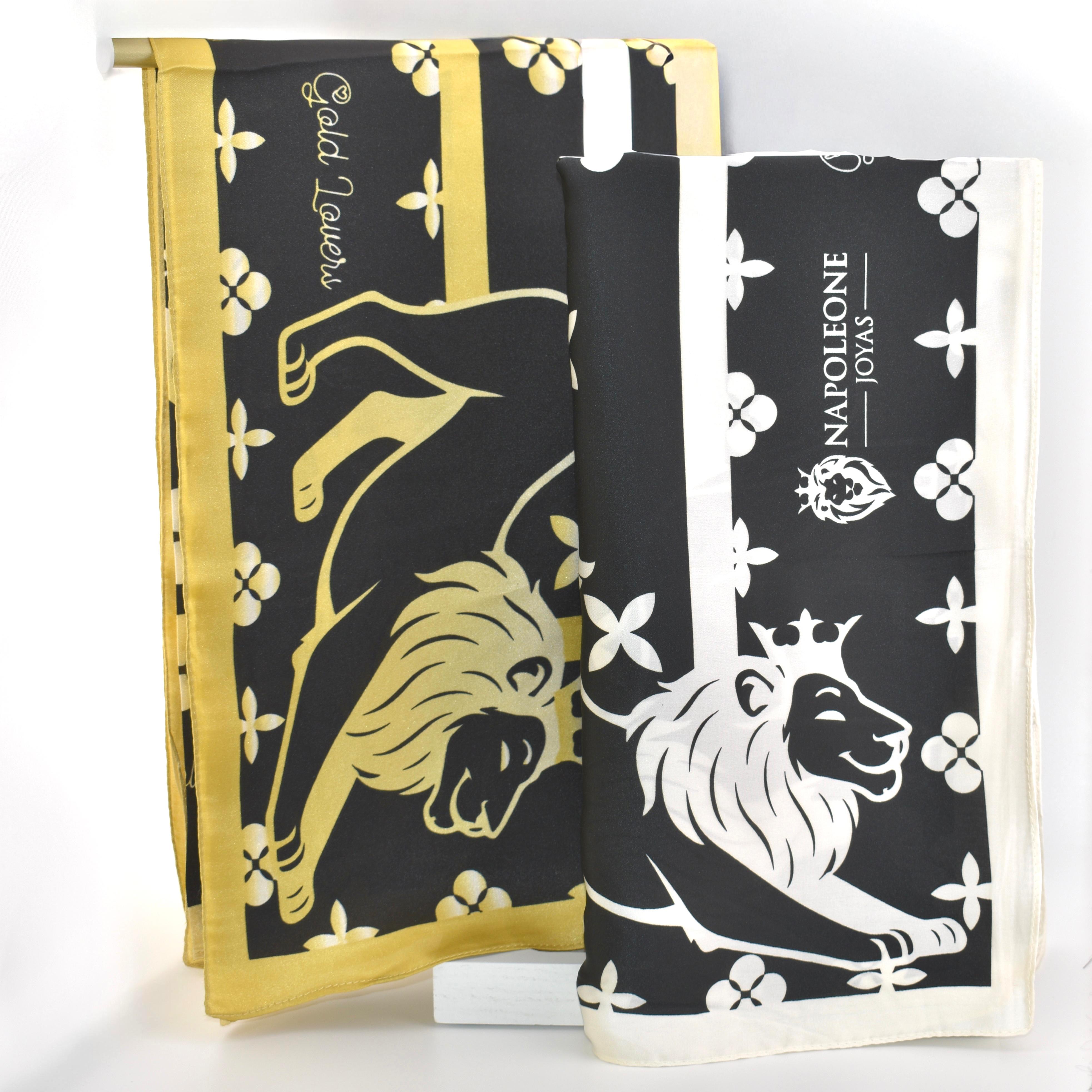 Gold Lovers Scarf – White Lions