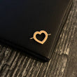 Charm Heart Silhouette 0.95gr/1.8cm Smooth Rose Gold*