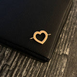 Charm Heart Silhouette 0.95gr/1.8cm Smooth Rose Gold*