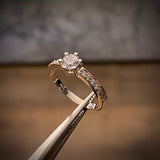 Wedding rings rings by Custom Made to Order with Solitaire 16gr