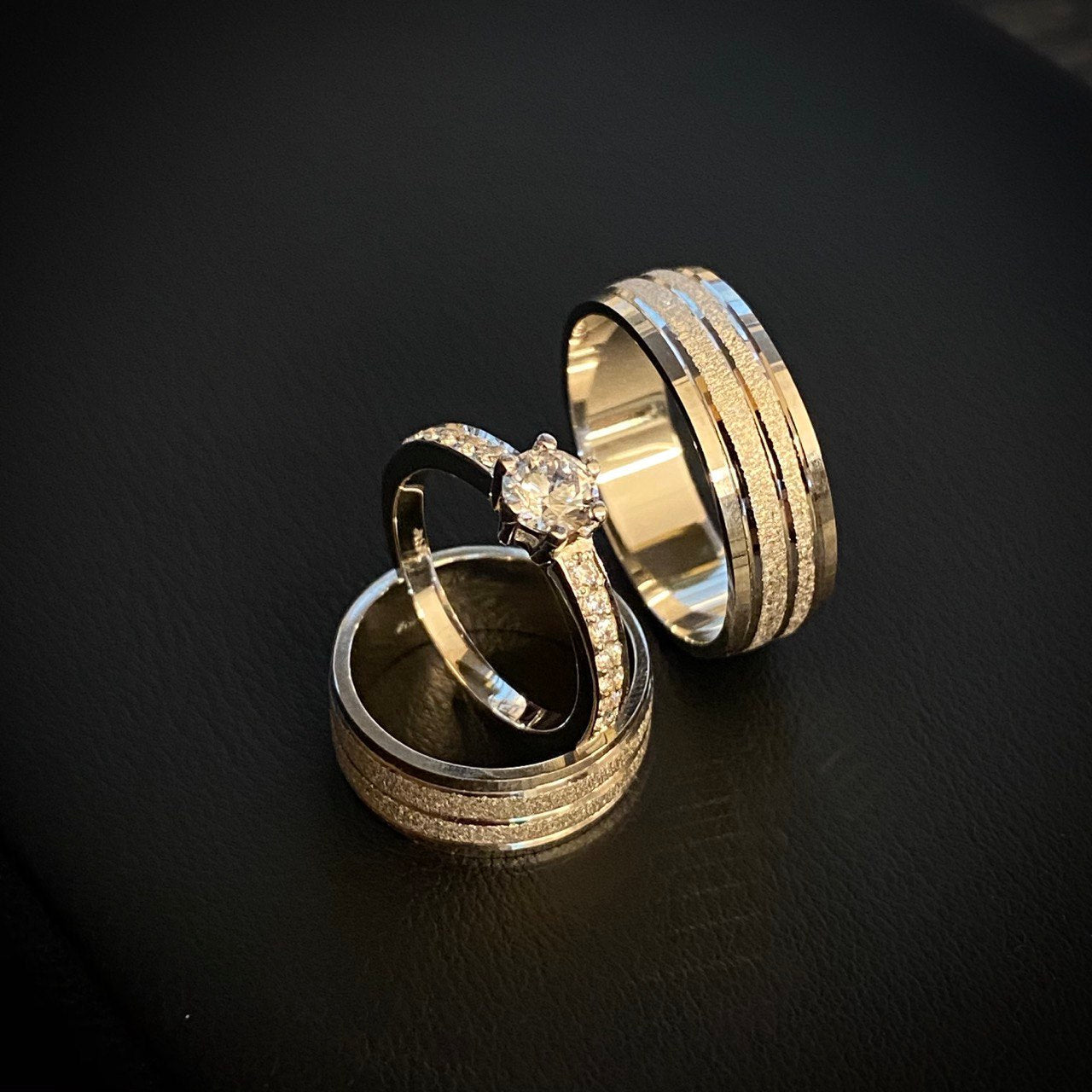 Wedding rings rings by Custom Made to Order with Solitaire 16gr