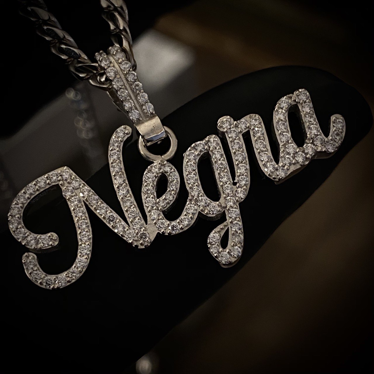 Pendant Name with stones by Custom Made to Order 8gr