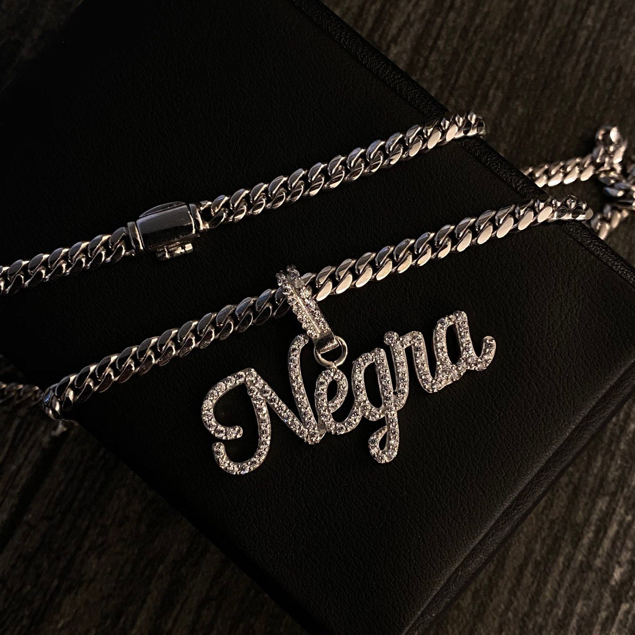 Pendant Name with stones by Custom Made to Order 8gr