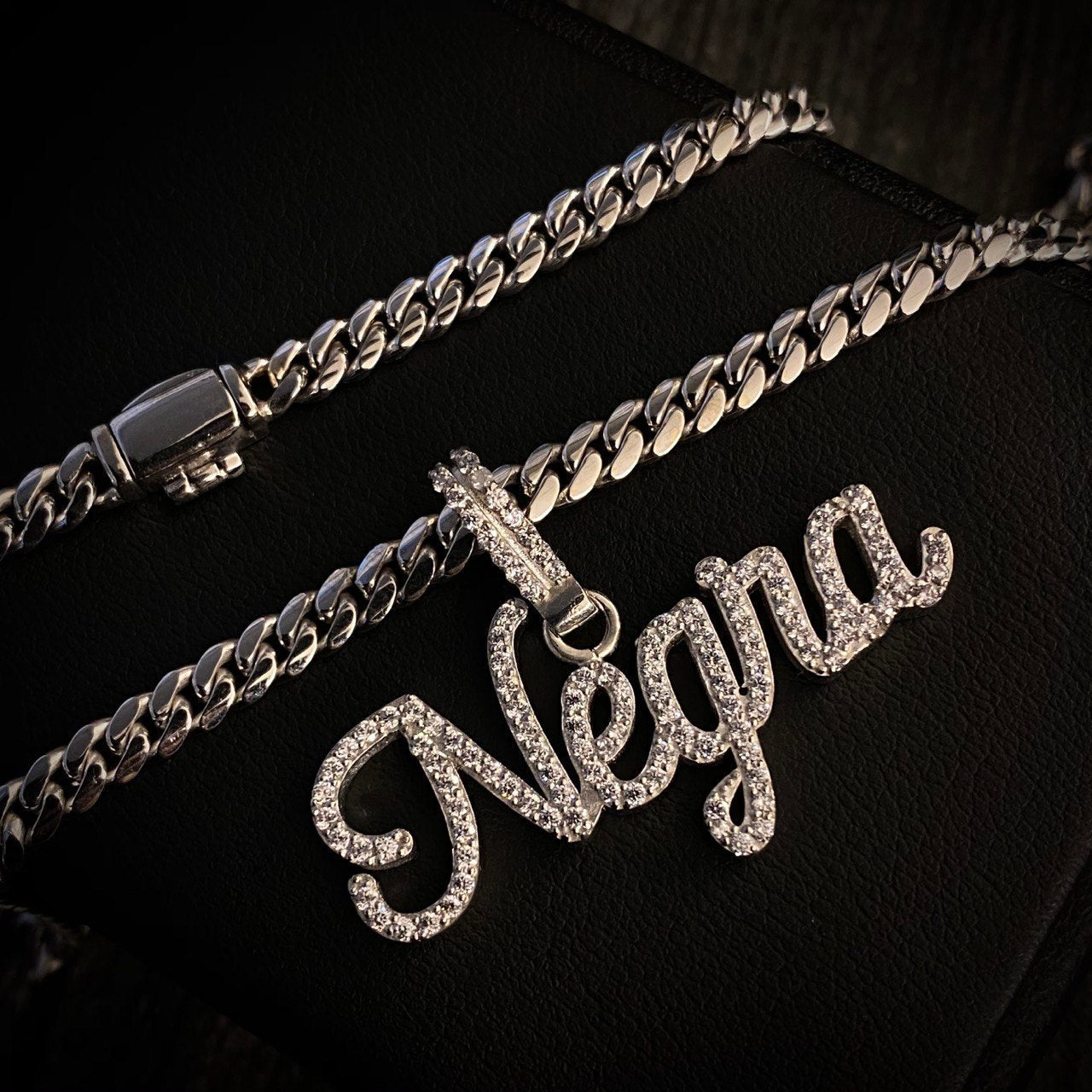 Pendant Name with stones by Custom Made to Order 8gr