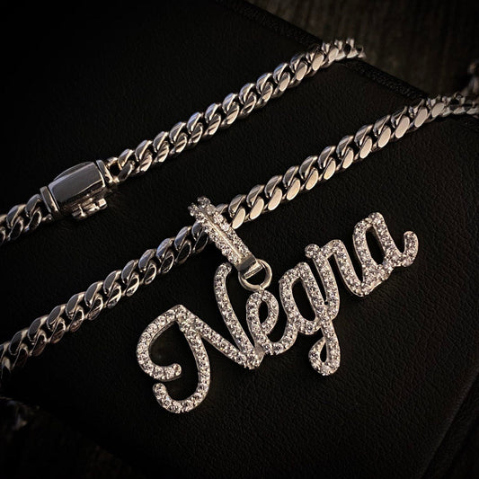 Pendant Name with stones by Custom Made to Order 8gr