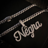 Pendant Name with stones by Custom Made to Order 8gr