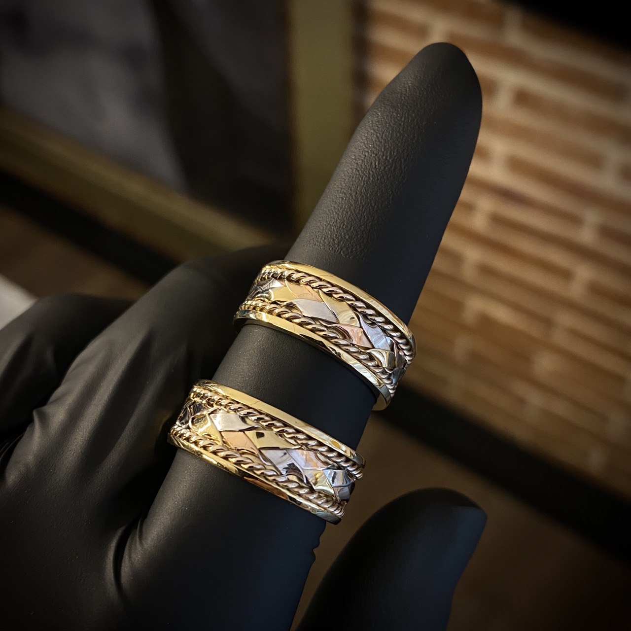 Braided wedding rings hoops by Custom Made to Order 18gr
