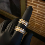 Braided wedding rings hoops by Custom Made to Order 18gr
