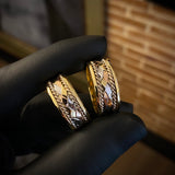 Braided wedding rings hoops by Custom Made to Order 18gr