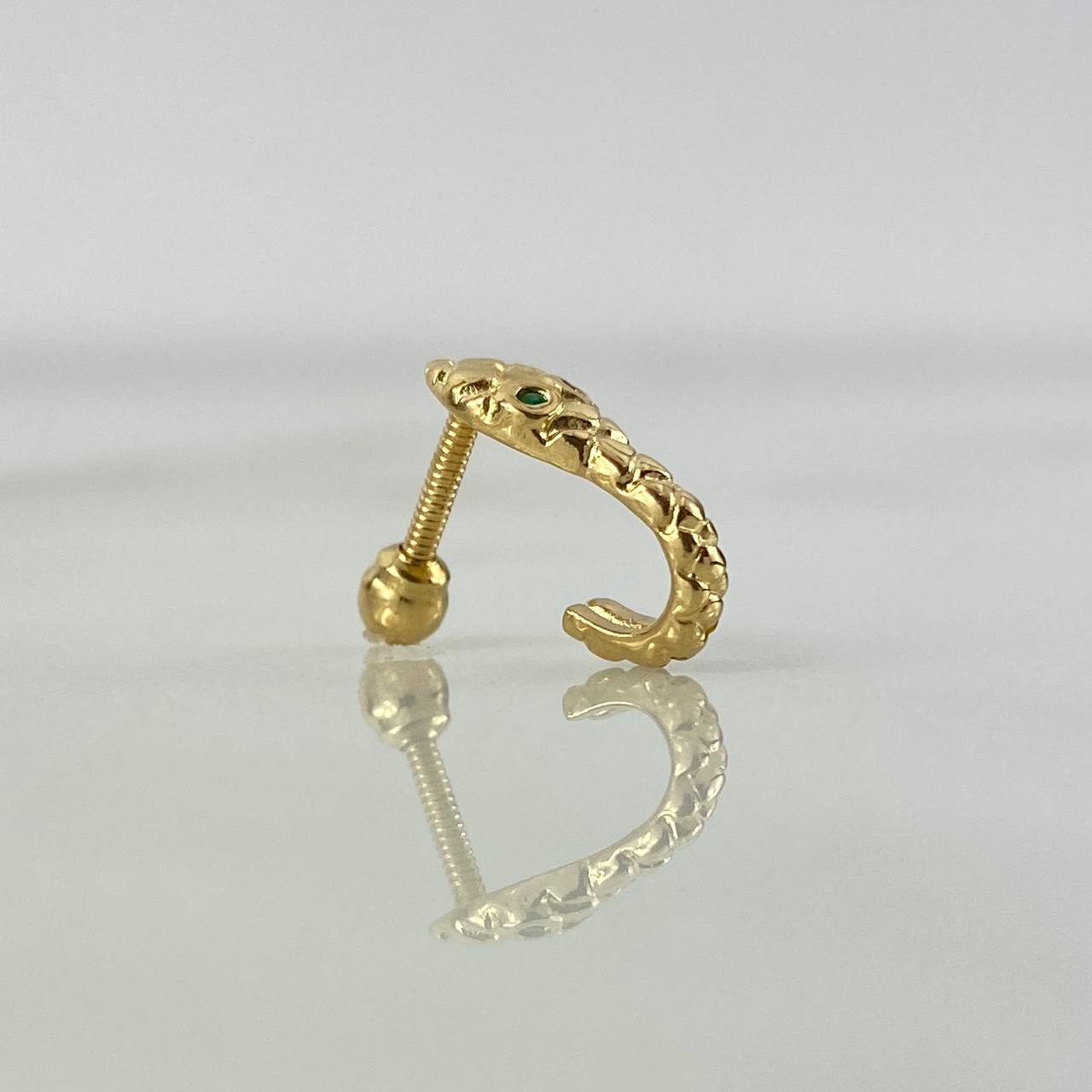 Snake Piercing 12mm Emeralds 1.6pts Bead 3mm Yellow Gold (Jewel)