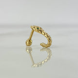 Snake Piercing 12mm Emeralds 1.6pts Bead 3mm Yellow Gold (Jewel)