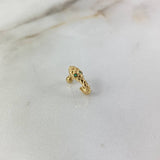 Snake Piercing 12mm Emeralds 1.6pts Bead 3mm Yellow Gold (Jewel)