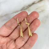 Candongas Lagrima 1.15gr / 1 1/2 in / Oro Amarillo 18K