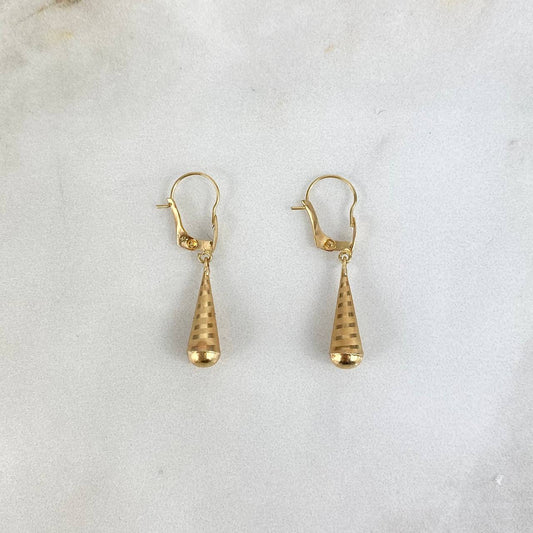Candongas Lagrima 1.15gr / 1 1/2 in / Oro Amarillo 18K