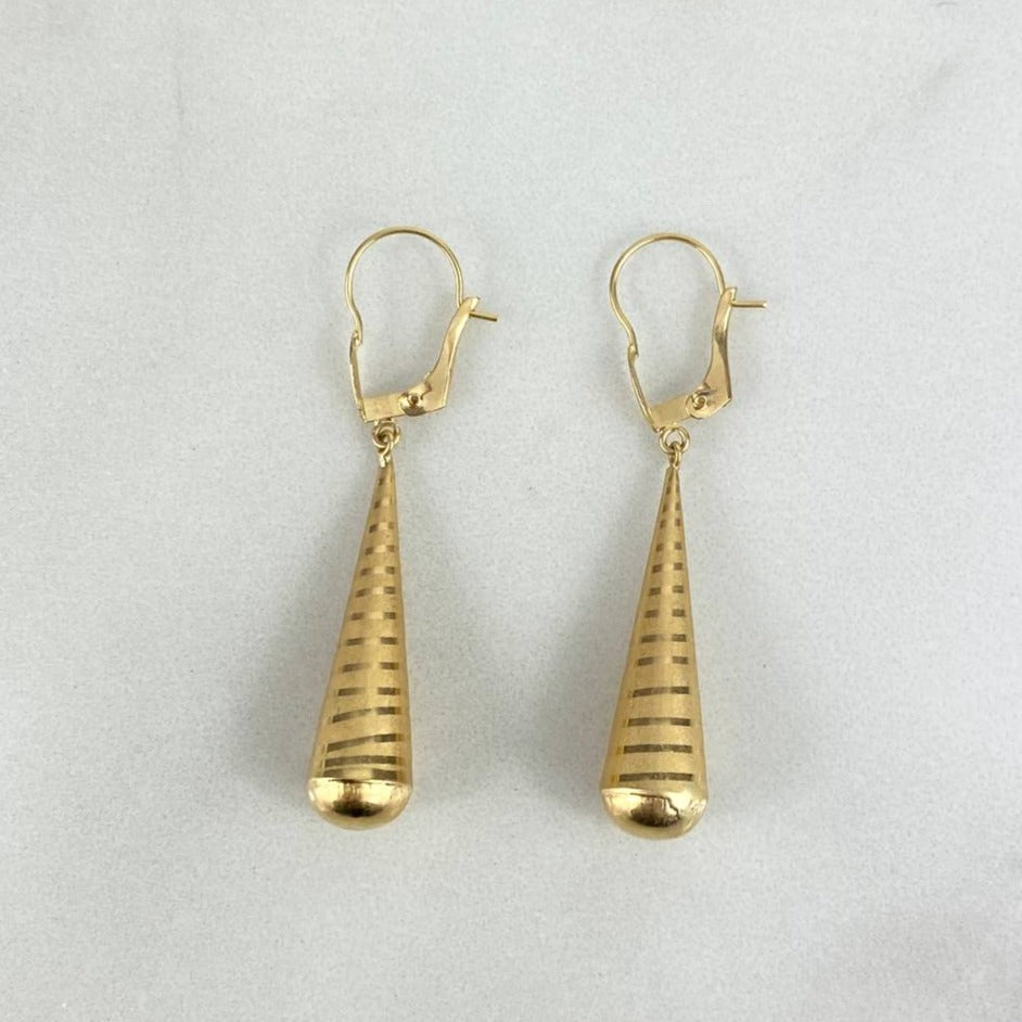 Candongas Lagrimas 1.2gr / 4cm / Oro Amarillo 18K