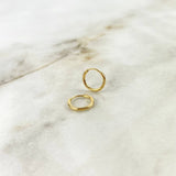 Hoop Earrings Smooth Hoop 0.45gr / 1cm / 18K Yellow Gold ©