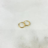 Hoop Earrings Smooth Hoop 0.45gr / 1cm / 18K Yellow Gold ©