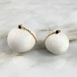 Stud Earrings Round Spike Hanging 2.05gr / 7.5cm / 2.7mm Black Swarovski Crystals Yellow Gold (Jewel)