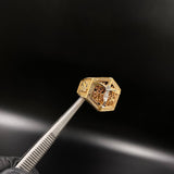 Cross Christ Ring 11.35gr / Size 11 White Zircon Three Golds (Offer) &