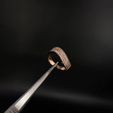 Anillo Linea Curva  3.3gr / T6 1/2 / Circones Blancos  Oro Rosa&