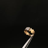 Ring Ts 3.5gr / T5 3/4 / White Zircons Rose Gold&