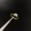 Laurel Ring 2.35gr / Size 6 1/2 / Solitaire White Zircons Yellow Gold&